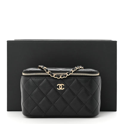 Chanel Caviar Quilted Small Vanity Case With Chain Black 11 of 11