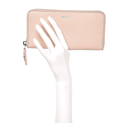 Saint Laurent Grained Calfskin Rive Gauche Zip Around Wallet Pink 2 of 7