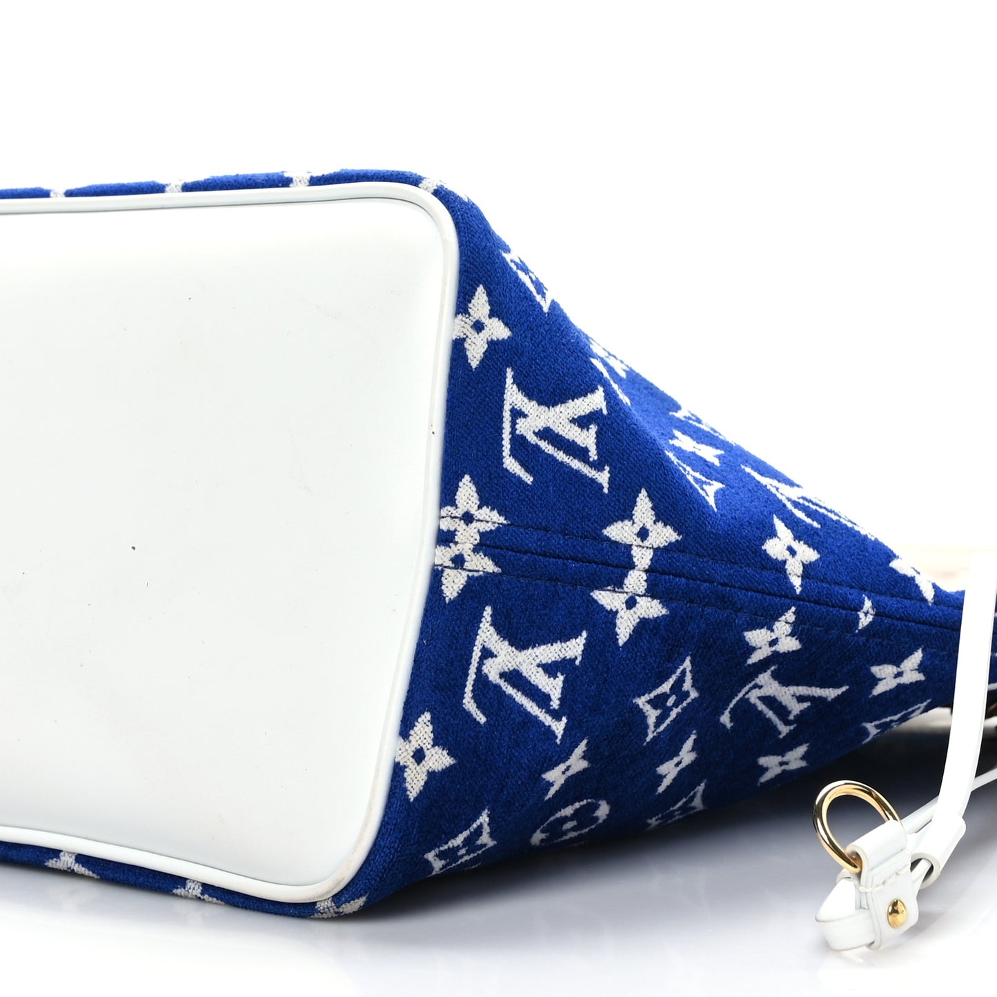 Jacquard Velvet Monogram LV Match Neverfull MM Bleu