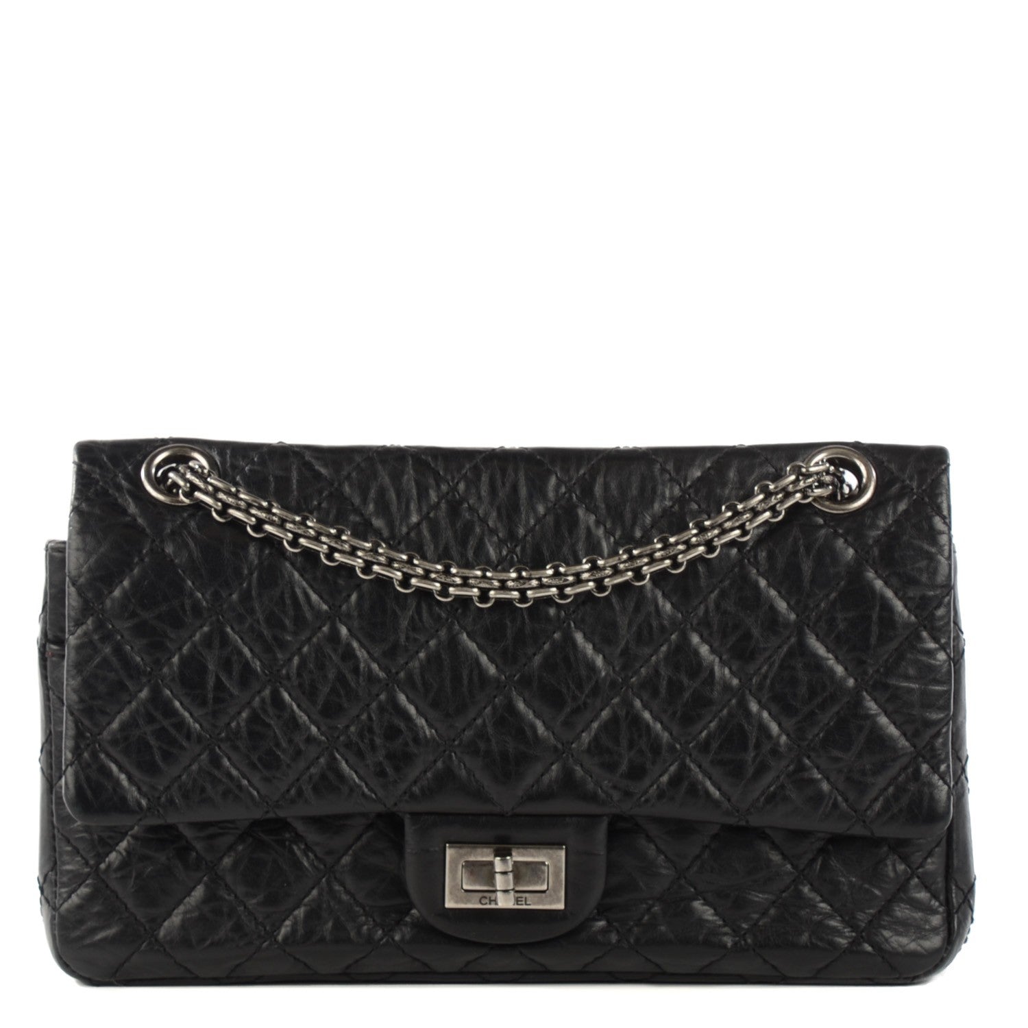 Chanel Aged Calfskin Quilted 2.55 Reissue 225 Flap Black 1 of 11