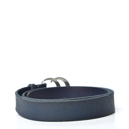 Gucci Cuoio Toscano Nickel Double G 30mm Belt 90 36 Blue 3 of 7