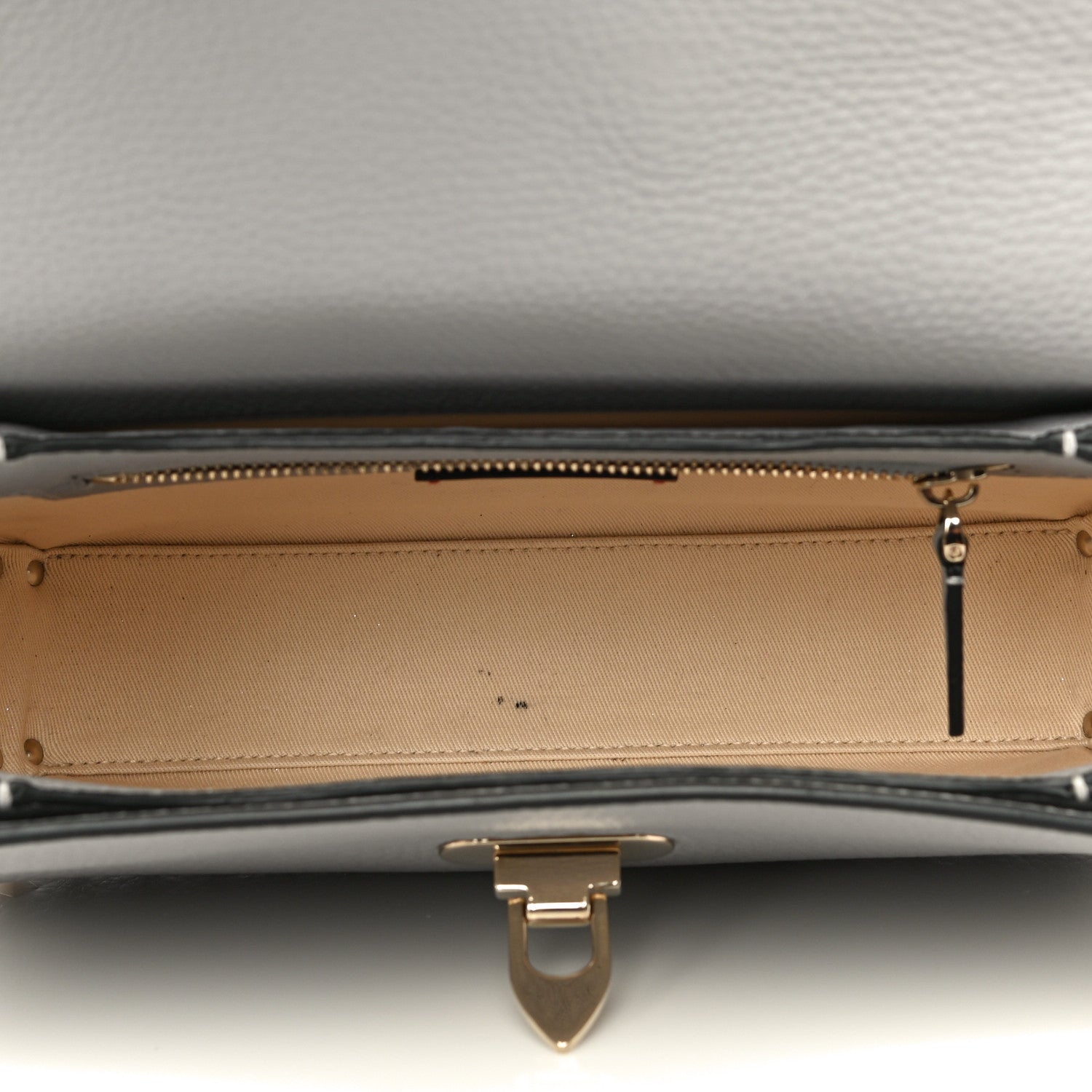 Valentino Garavani Pebbled Calfskin Medium Rockstud Flap Saddle Bag Pastel Grey 6 of 13