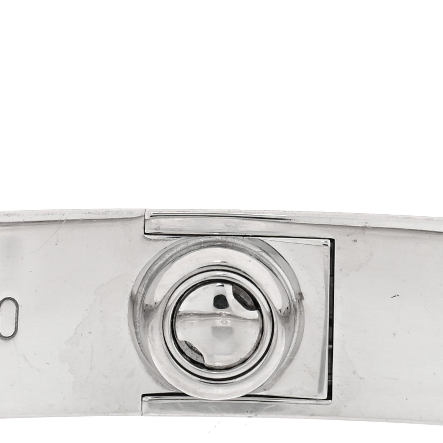 18K White Gold 4 Diamond Love Bracelet 17