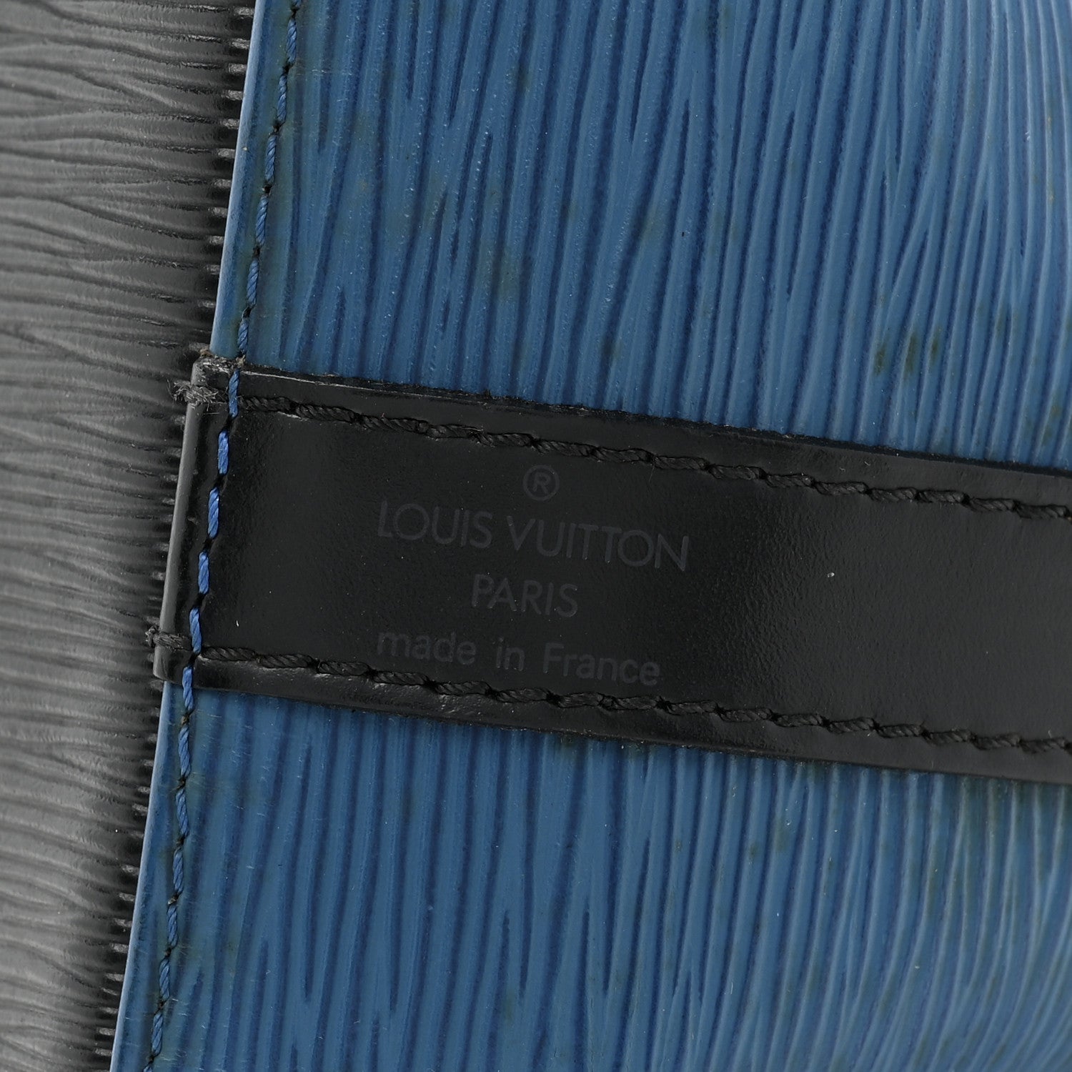 Louis Vuitton Epi Petit Bi-Color Noe Bleu Toledo Black 6 of 19