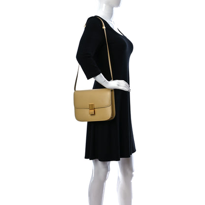 Celine Box Liege Calfskin Medium Classic Box Flap Bag Sand 2 of 17