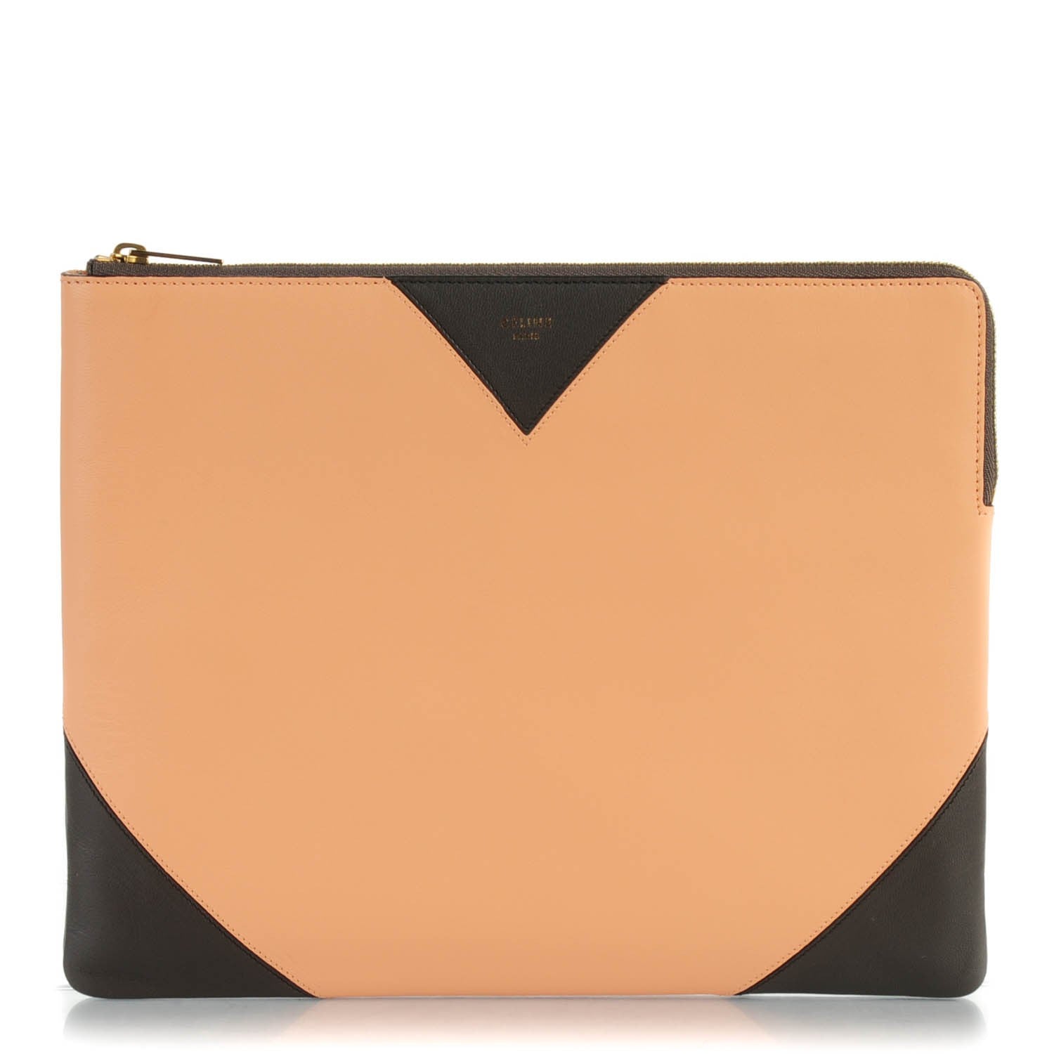 Celine Lambskin Bi-Color Coeur iPad Clutch Blush Black 1 of 7