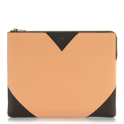 Celine Lambskin Bi-Color Coeur iPad Clutch Blush Black 1 of 7