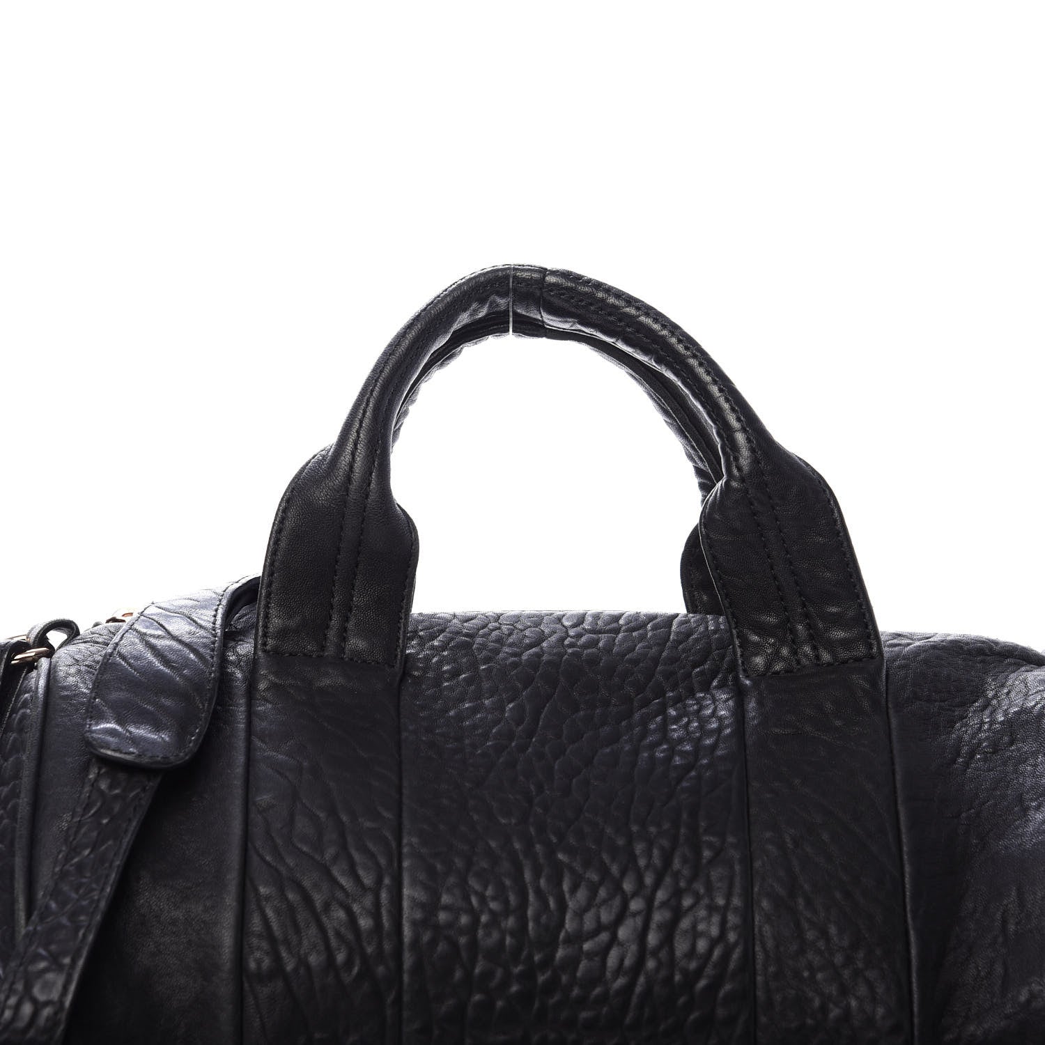 Alexander Wang Pebbled Lambskin Rocco Black Rose Gold Hardware 9 of 9