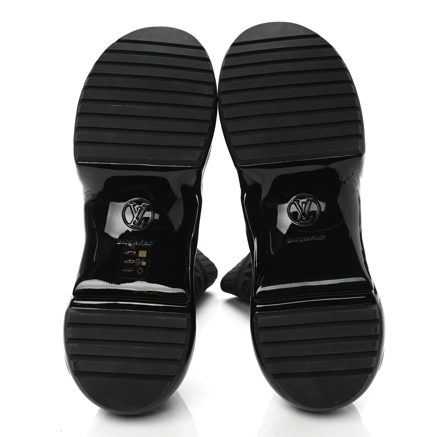 Stretch Textile Patent LV Archlight Sneaker Boots 41 Black
