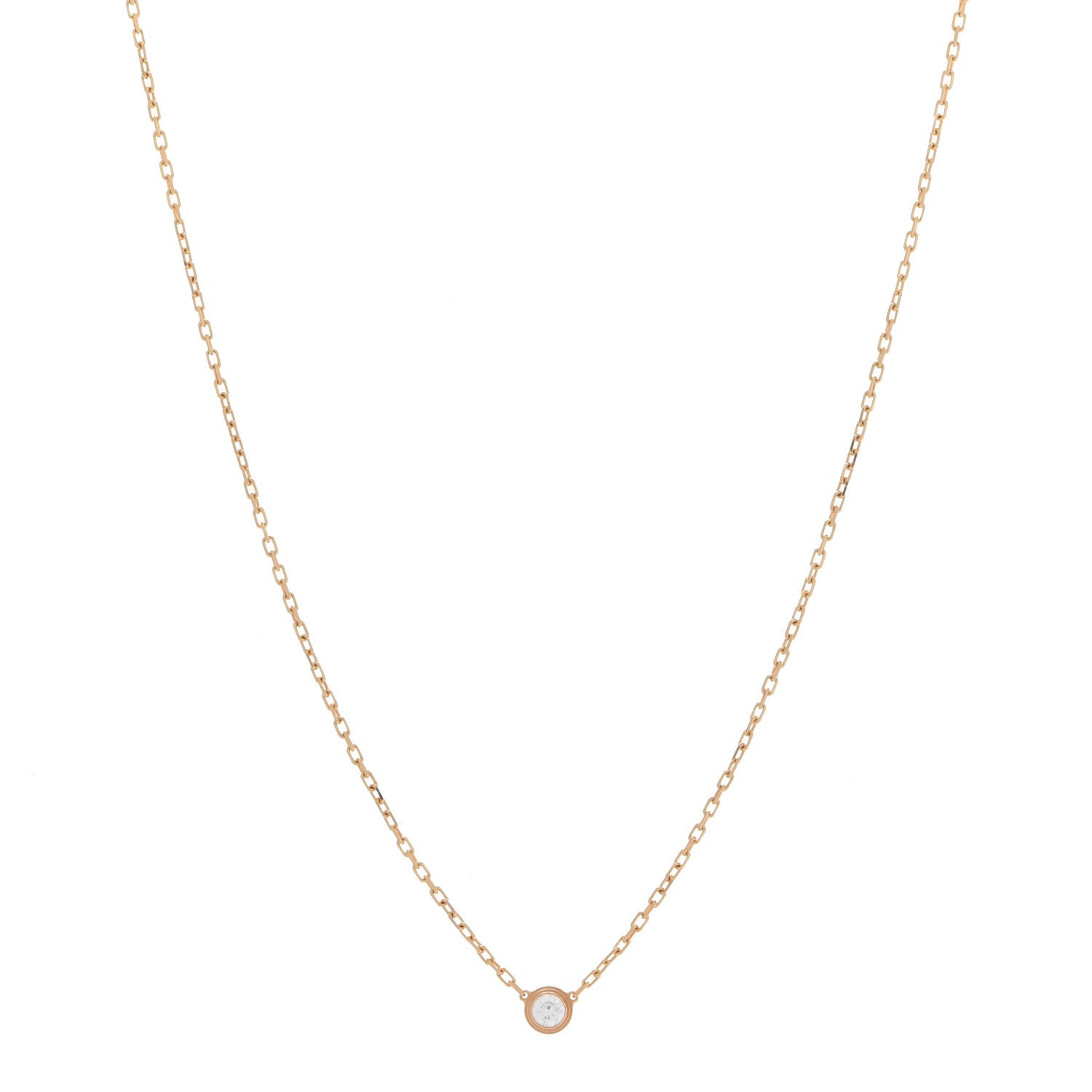Cartier 18K Yellow Gold Diamond SM D'Amour Pendant Necklace 1 of 7