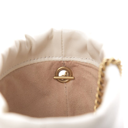 Gucci Calfskin Matelasse Mini GG Marmont 2.0 Bucket Bag White 11 of 12