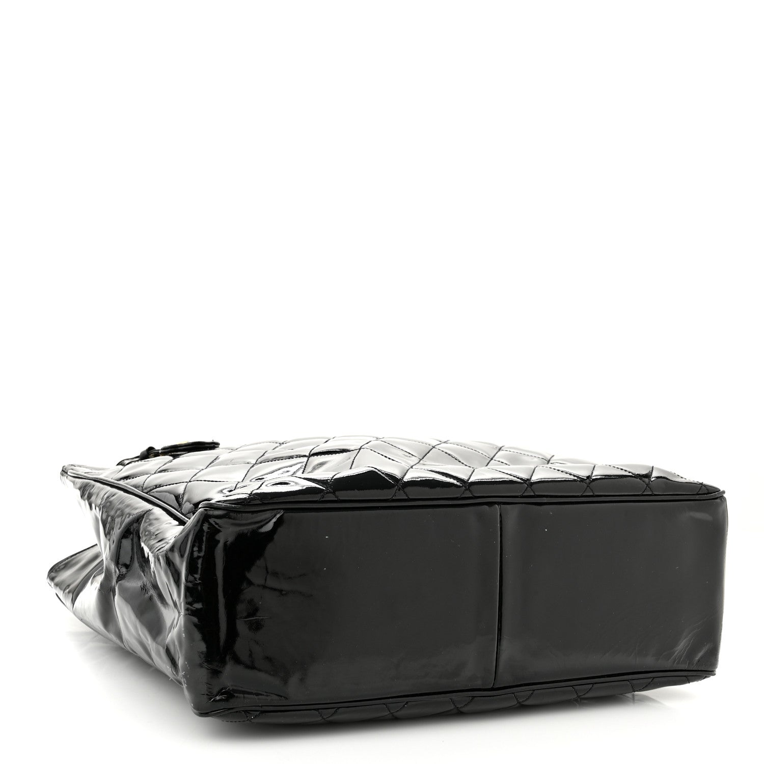 Chanel Patent Quilted CC Shoulder Bag Black 4 of 11