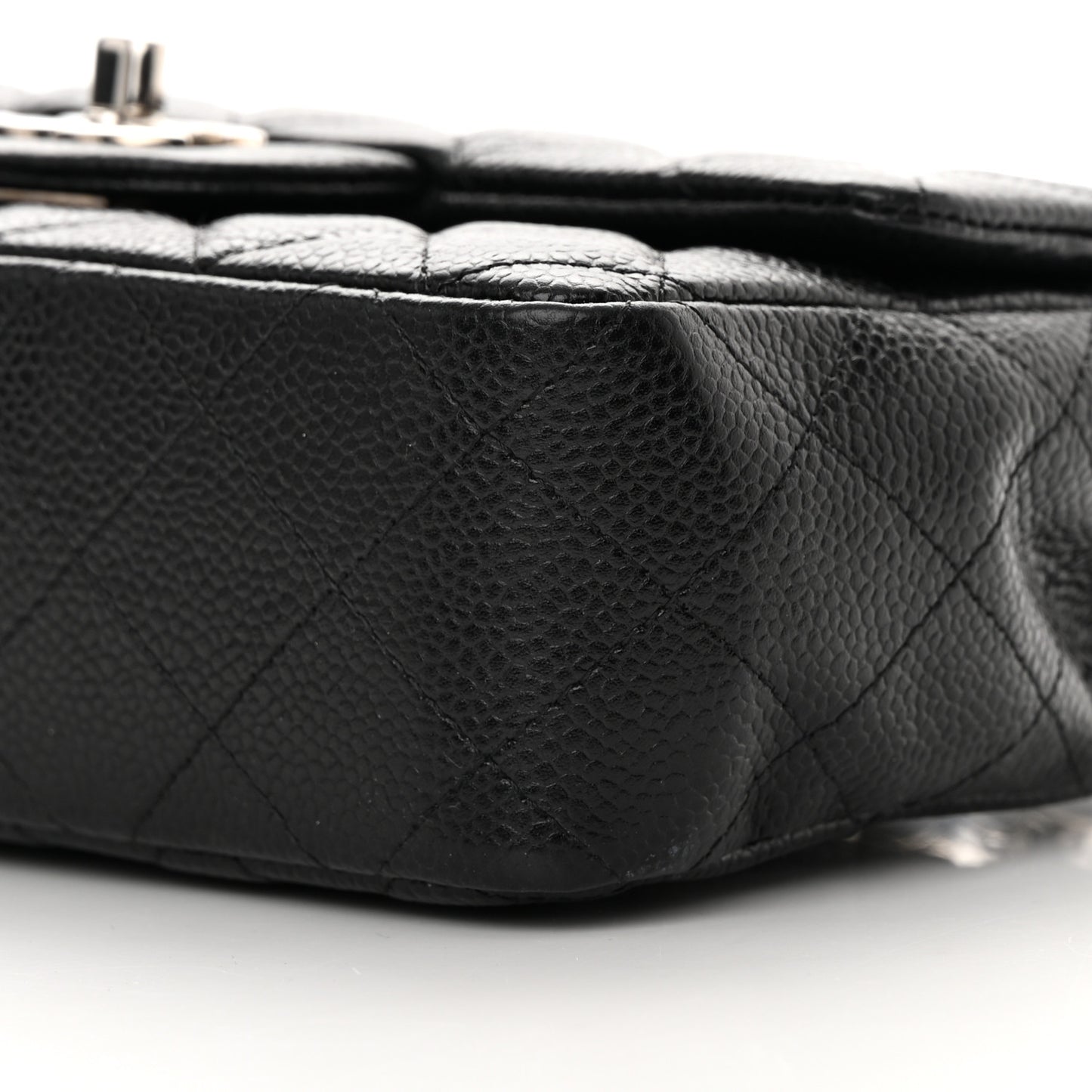 Caviar Quilted Mini Rectangular Flap Black