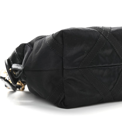 Chanel Nylon Grosgrain Quilted Lifestyle Clutch with Chain Black 9 of 11