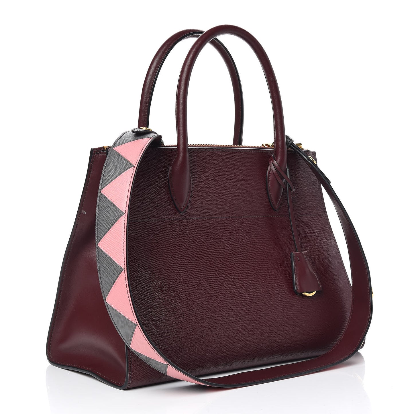 Saffiano Greche Medium Paradigme Bag Granato Petalo