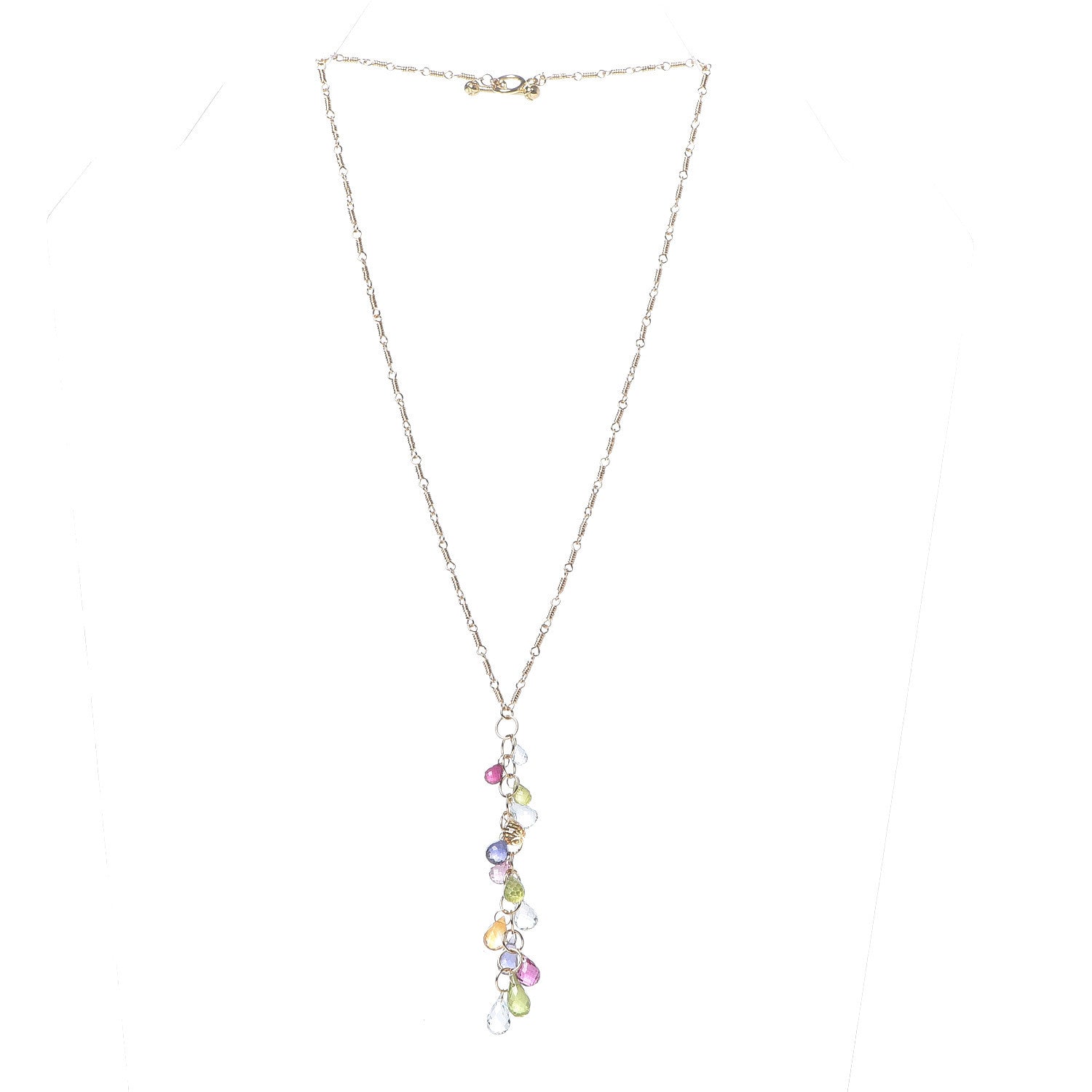 Tiffany 18K Yellow Gold Rainbow Drops Necklace 2 of 6