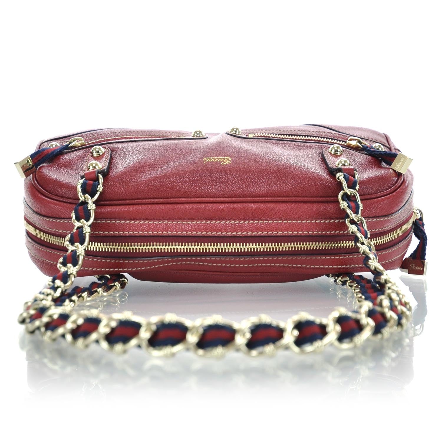 Gucci Leather Capri Small Bowler Red 6 of 11