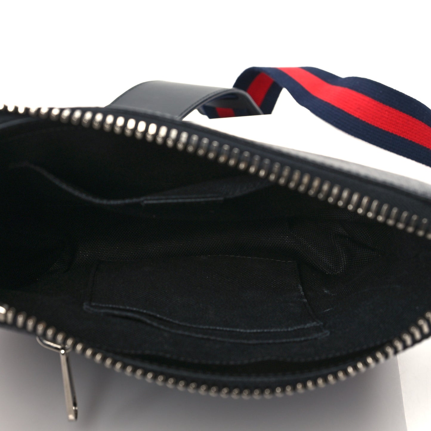 GG Supreme Monogram Web Small Flat Messenger Bag Black Grey