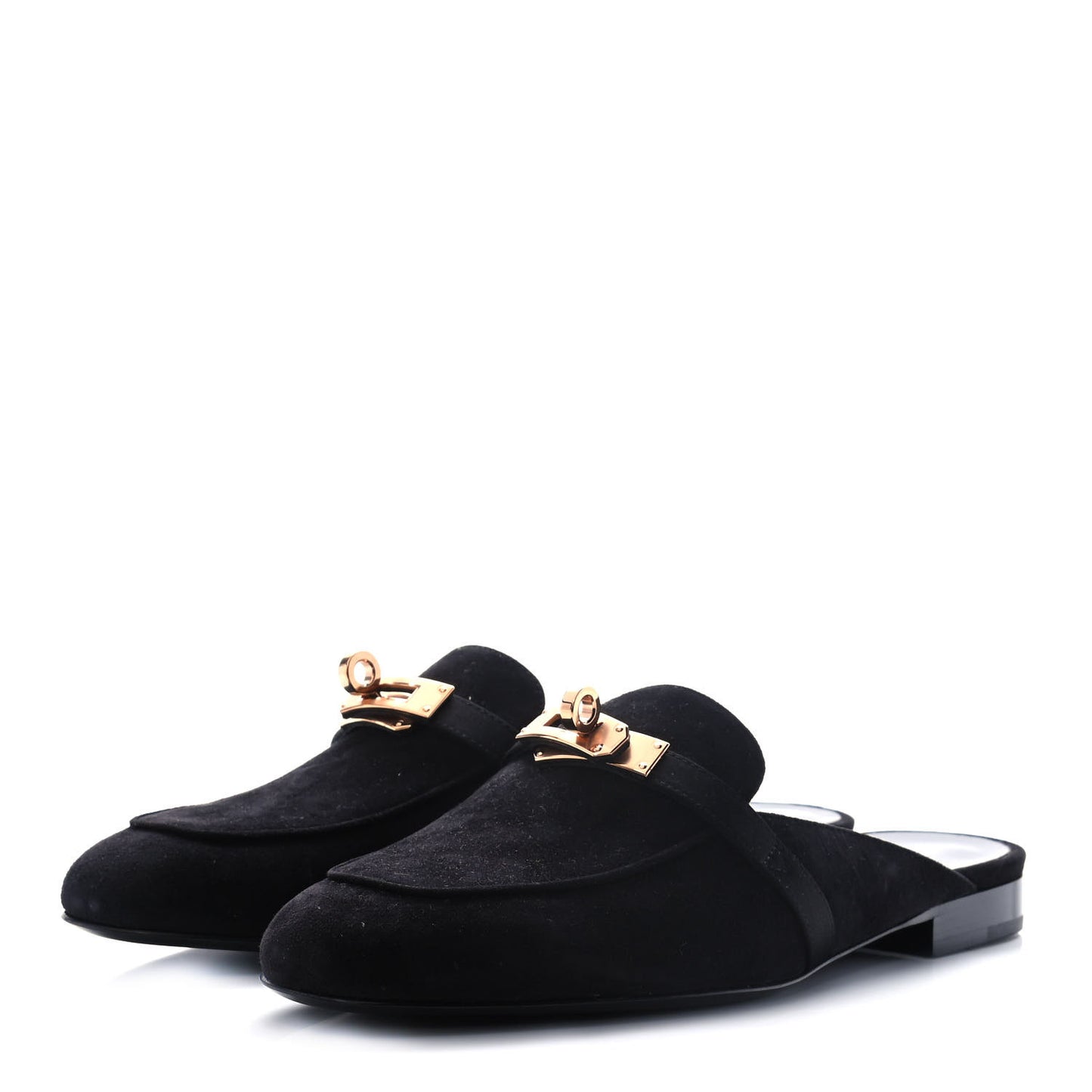 Suede Goatskin Oz Mules 38 Black