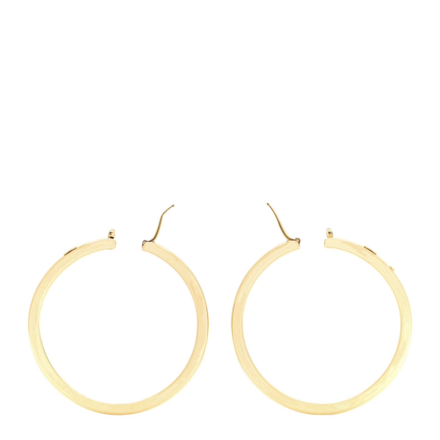 18K Yellow Gold Perfect Hoop Classic Large Thick Earrings
