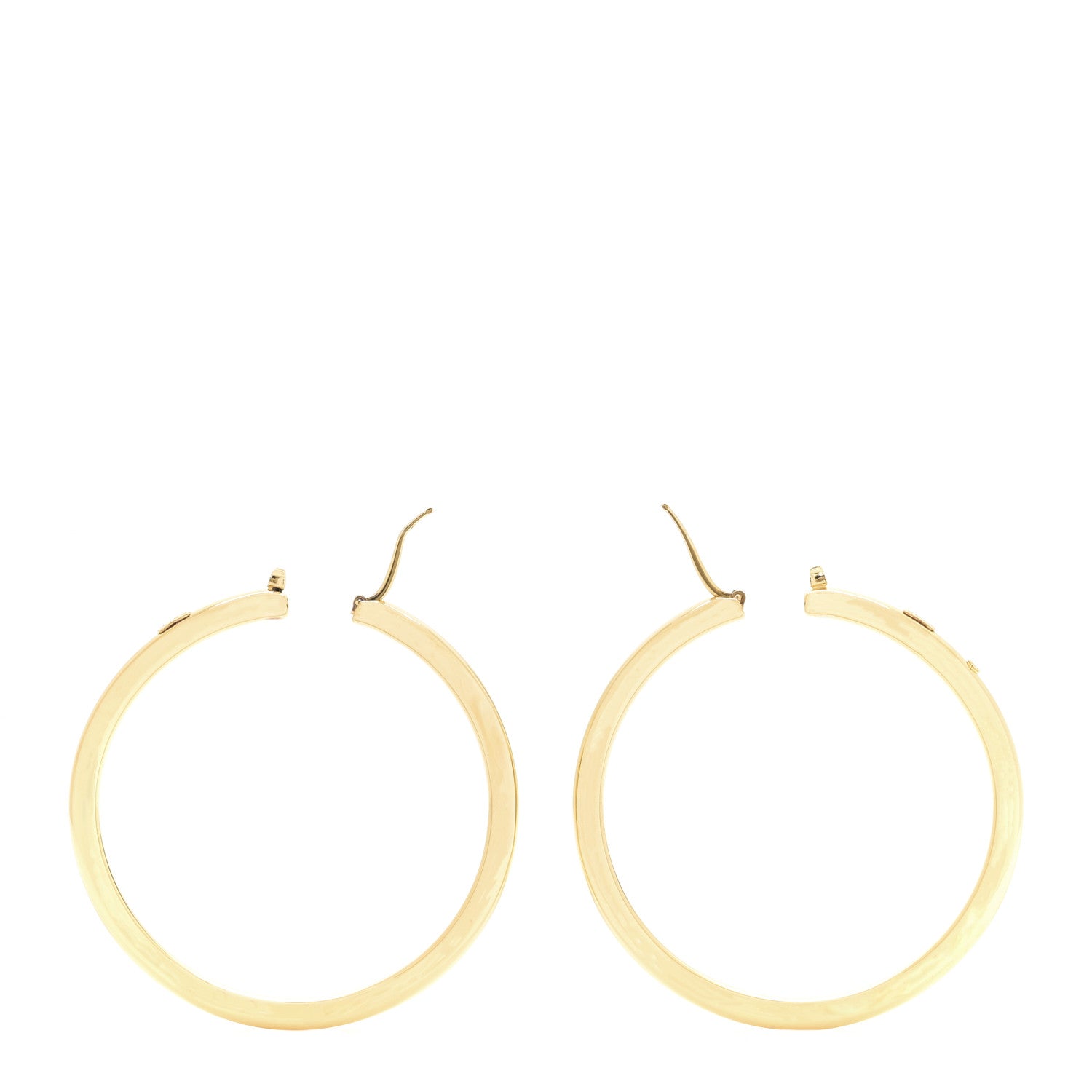 Roberto Coin 18K Yellow Gold Perfect Hoop Classic Large Thick Earrings 3 of 4