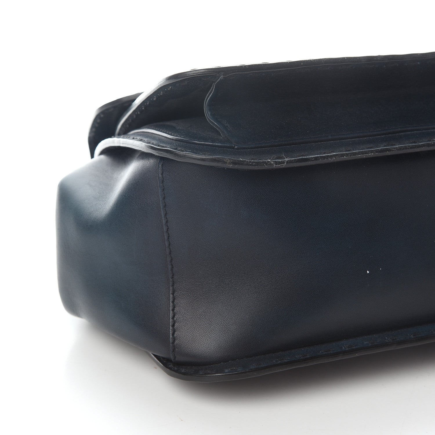 Gucci Calfskin Large Lady Stirrup Top Handle Dark Blue 9 of 10