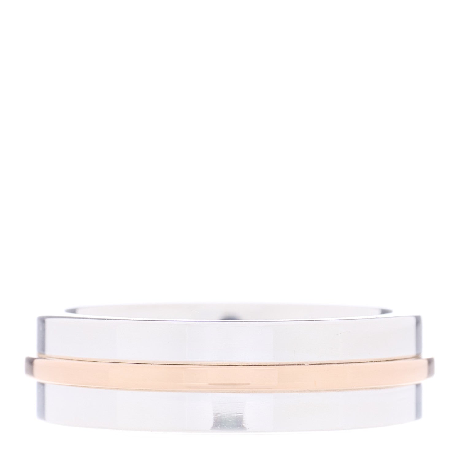 Tiffany Sterling Silver 18K Rose Gold Tiffany T Wide Ring 54 7 3 of 4