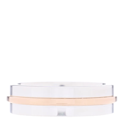 Tiffany Sterling Silver 18K Rose Gold Tiffany T Wide Ring 54 7 3 of 4