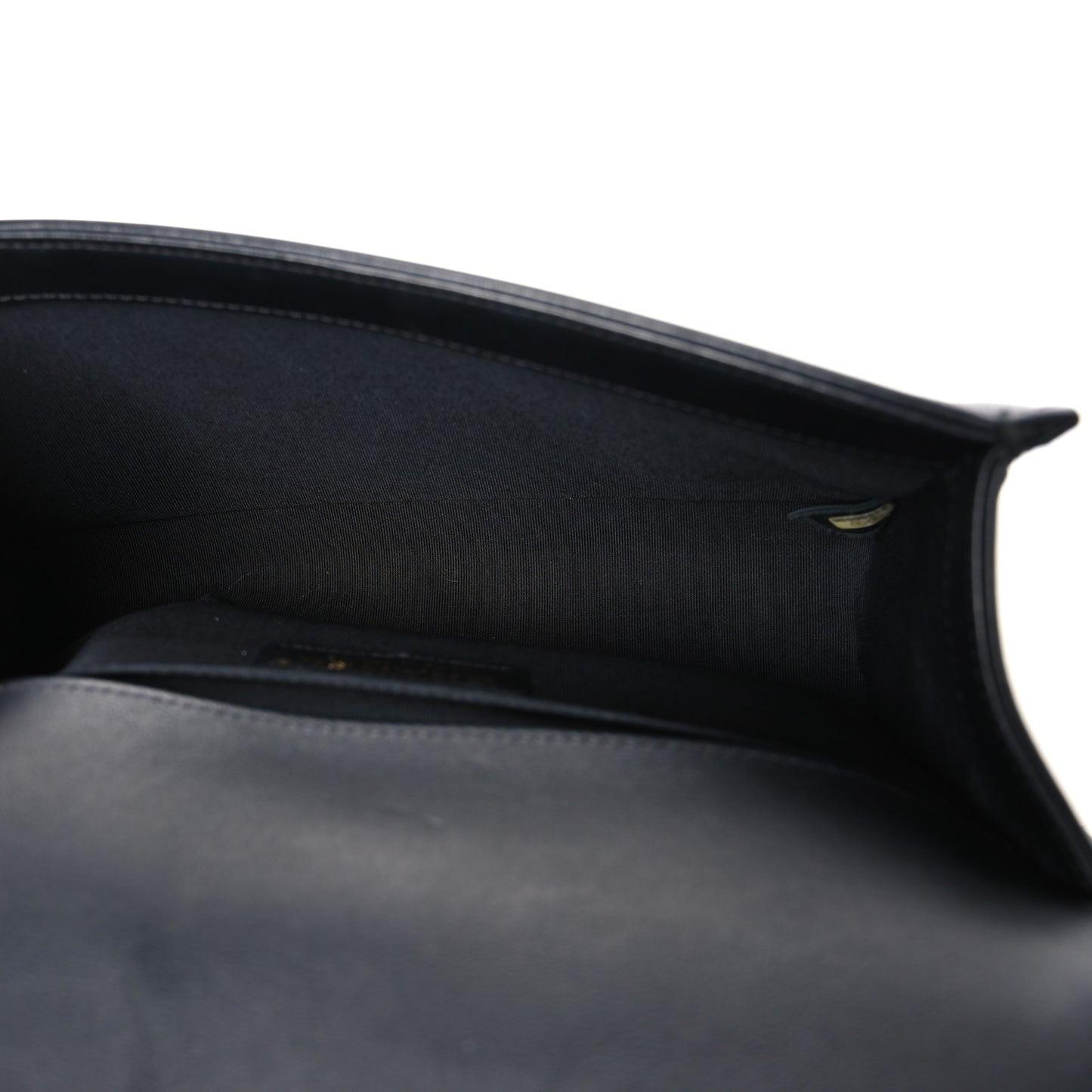 Lambskin Quilted Medium Boy Flap Black