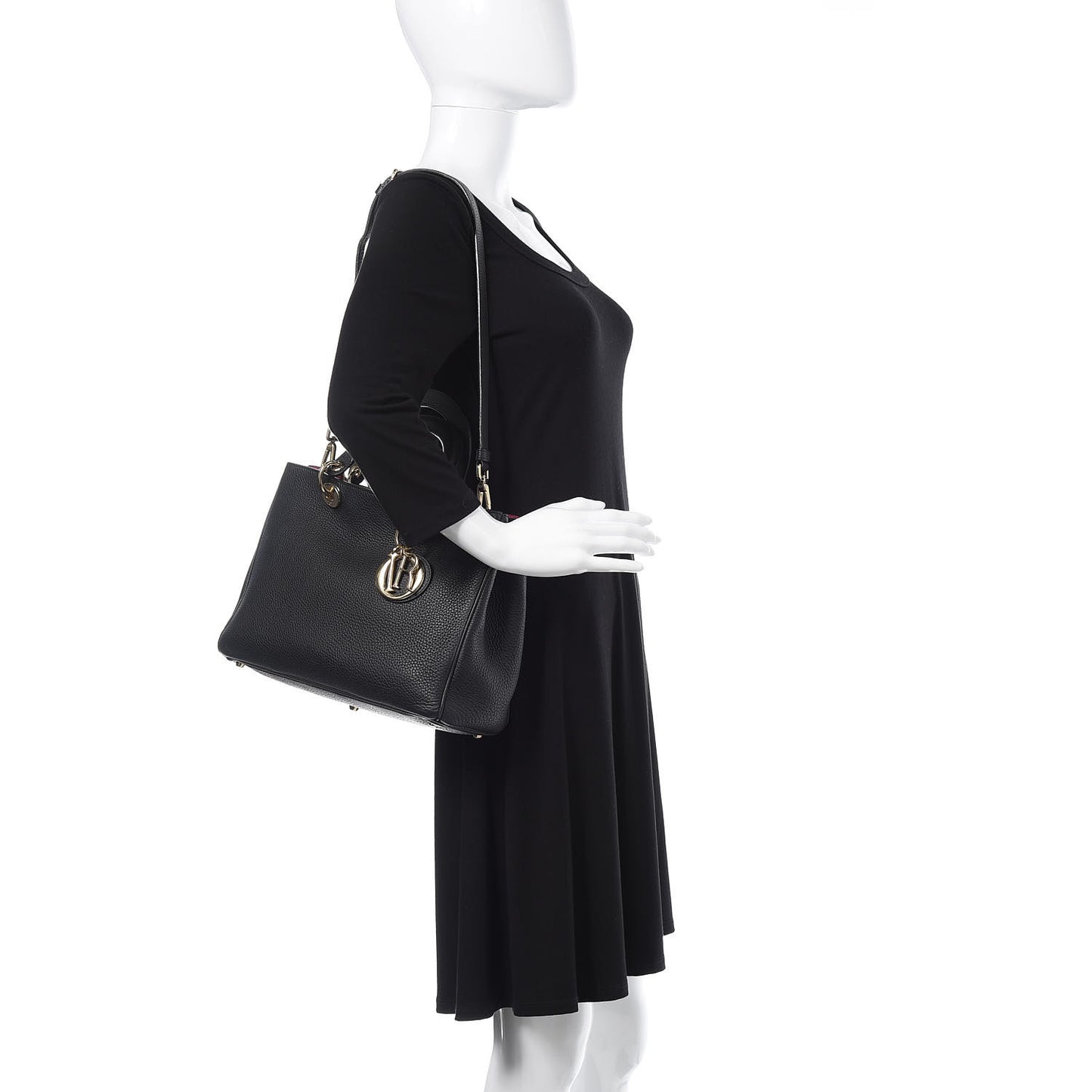 Bullcalf Medium Diorissimo Tote Black Rose Indien