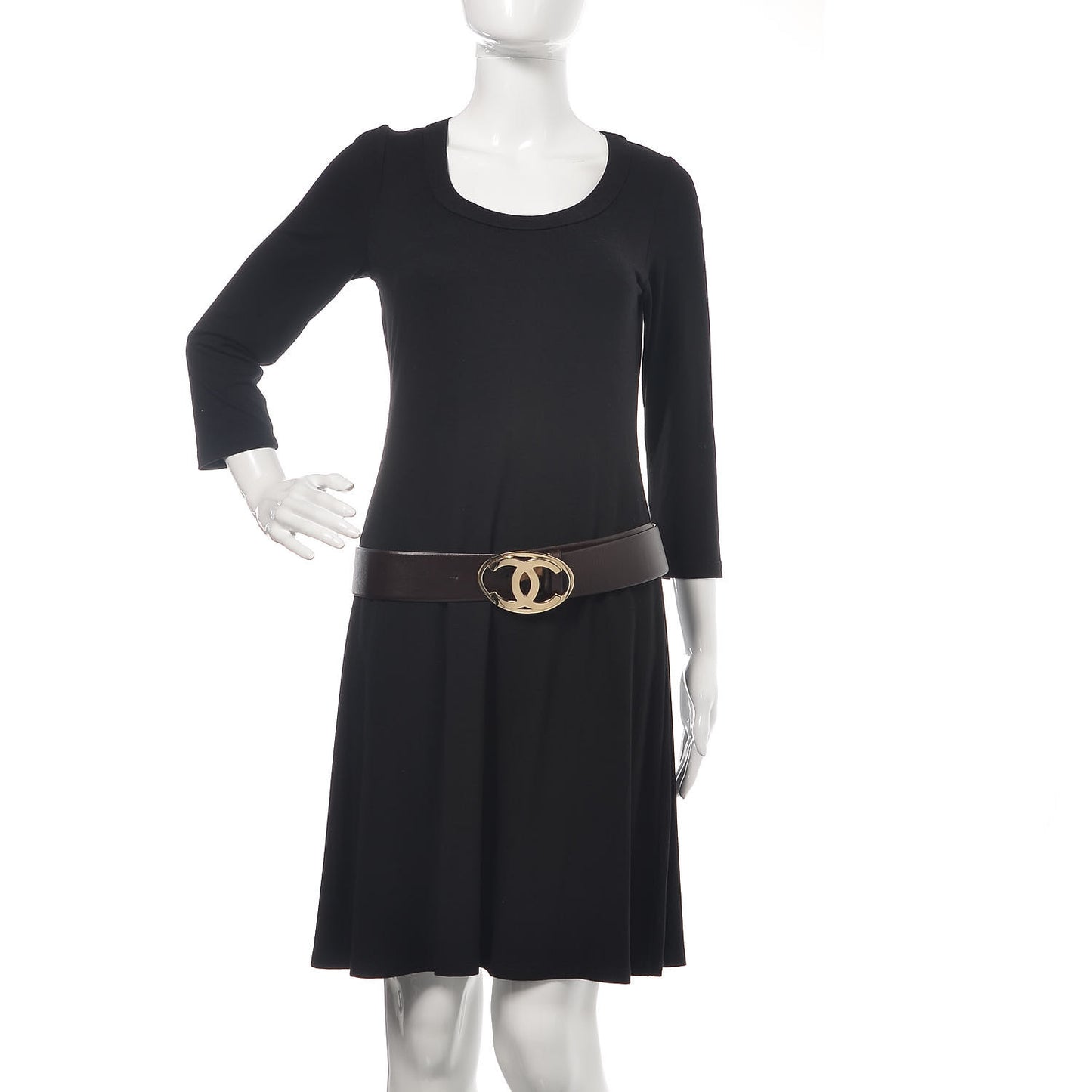 Calfskin CC Belt 90 36 Dark Brown