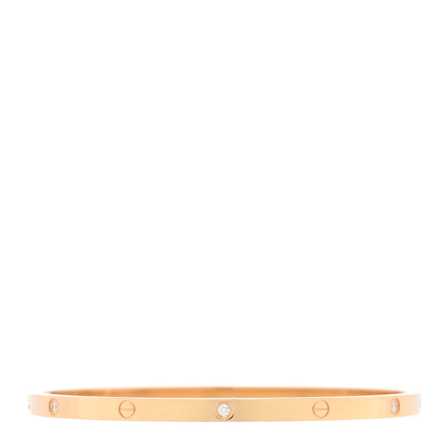 18K Yellow Gold 6 Diamond Small LOVE Bracelet 18