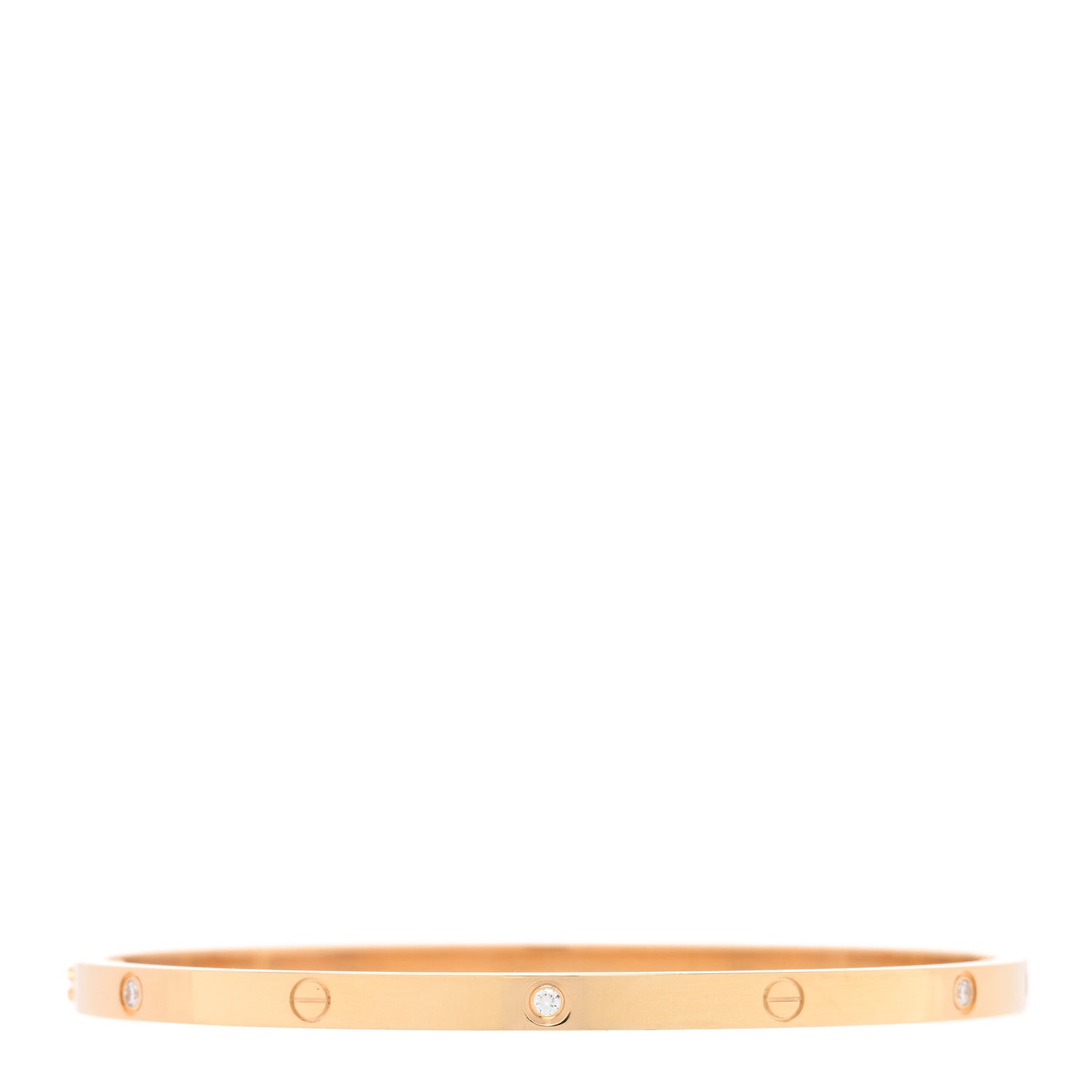 Cartier 18K Yellow Gold 6 Diamond Small LOVE Bracelet 18 2 of 7