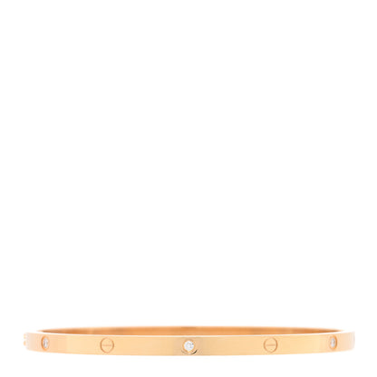 Cartier 18K Yellow Gold 6 Diamond Small LOVE Bracelet 18 2 of 7
