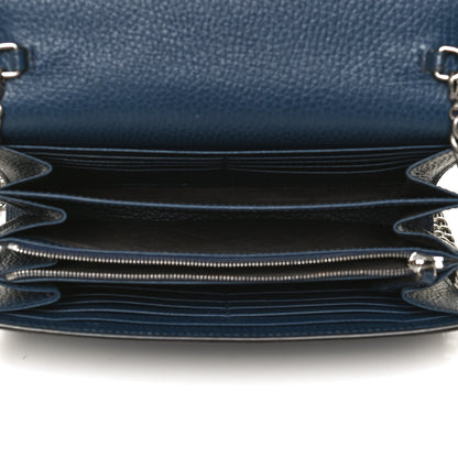 Gucci Dollar Calfskin Crystal Mini Dionysus Chain Wallet Blue Agata Black Diamond 5 of 12