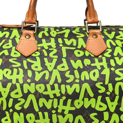 Louis Vuitton Monogram Graffiti Speedy 30 Green 7 of 12