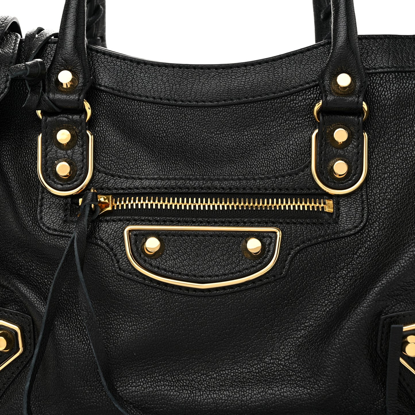 Chevre Gold Metallic Edge Hardware S City Black
