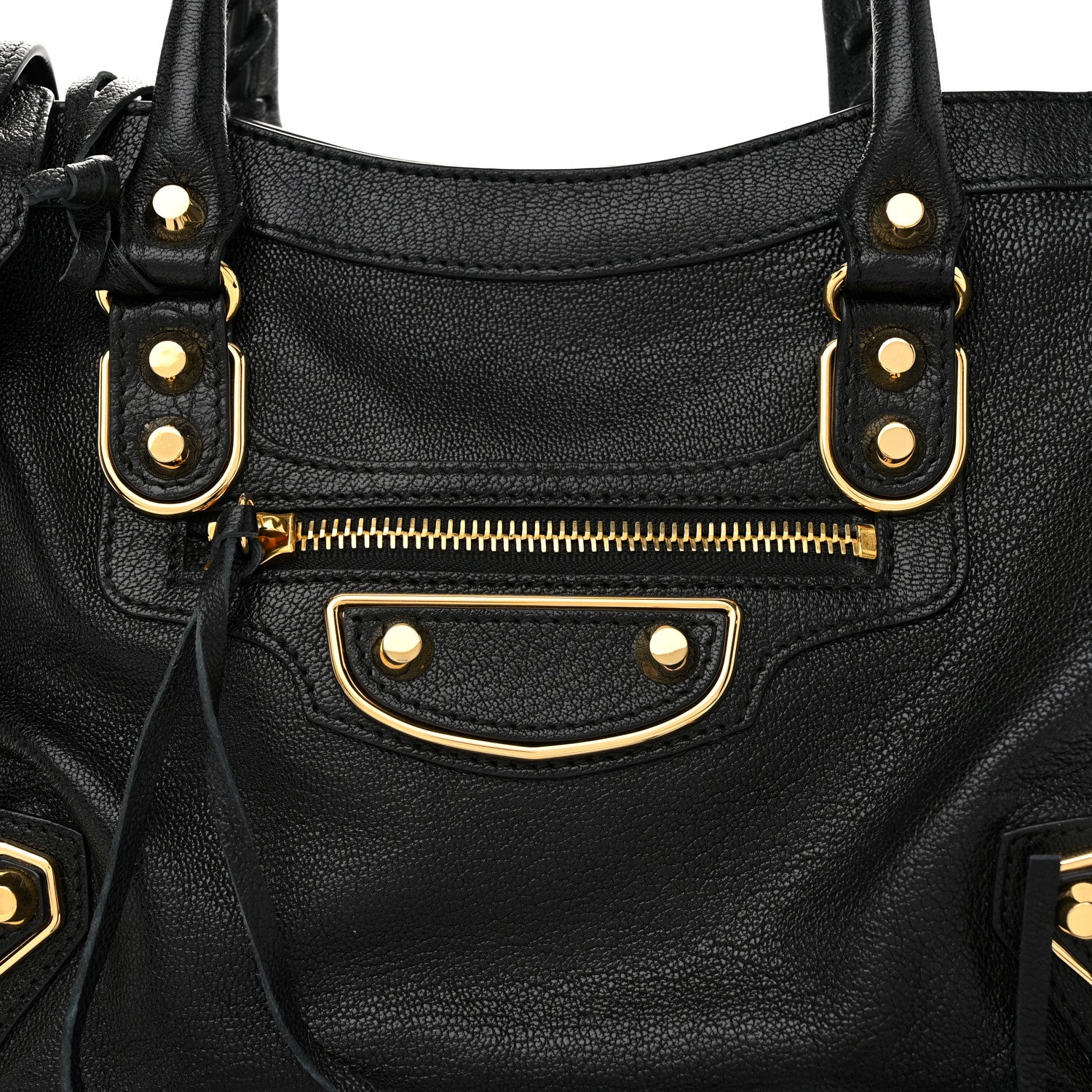 Balenciaga Chevre Gold Metallic Edge Hardware S City Black 9 of 11