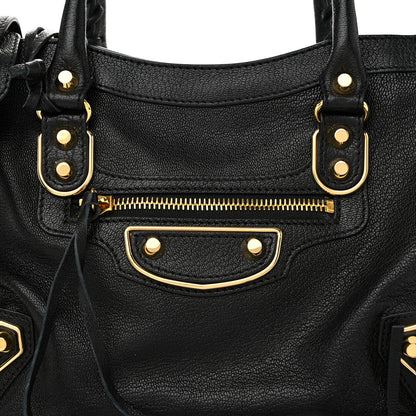 Balenciaga Chevre Gold Metallic Edge Hardware S City Black 9 of 11