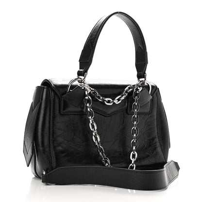 Givenchy Creased Patent Calfskin Small ID Flap Black 2 of 9