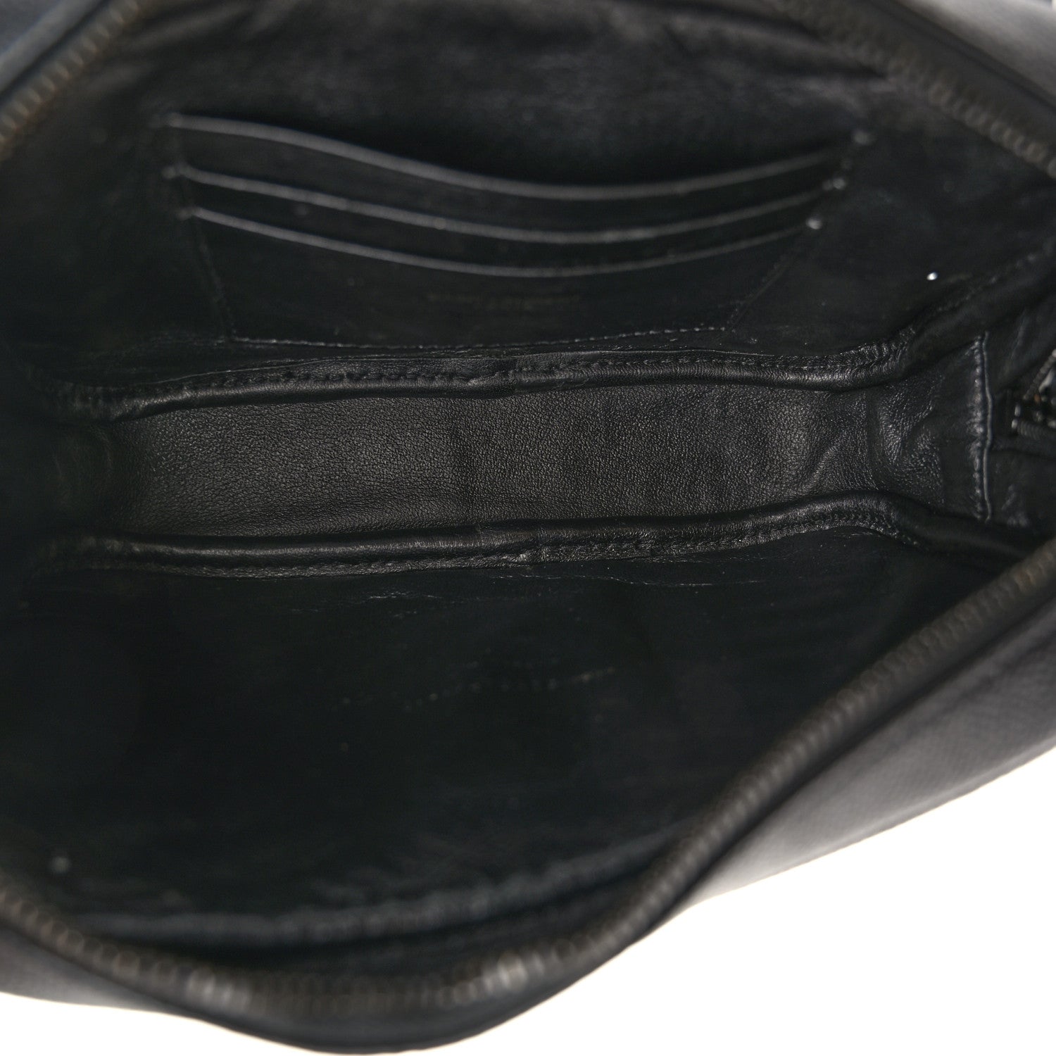 Saint Laurent Grain De Poudre Matelasse Monochrome Monogram Mini Lou Camera Bag Black 5 of 10