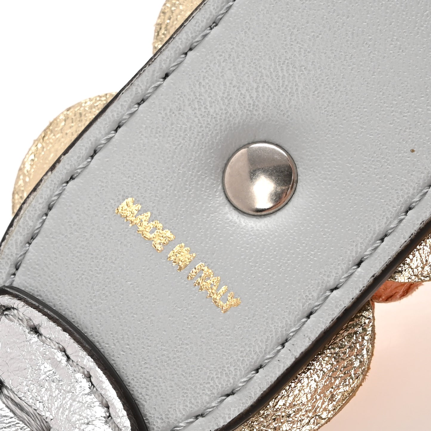 Vitello Catalan Mirror Flowerland Studded Mini Strap You Argento Multicolor