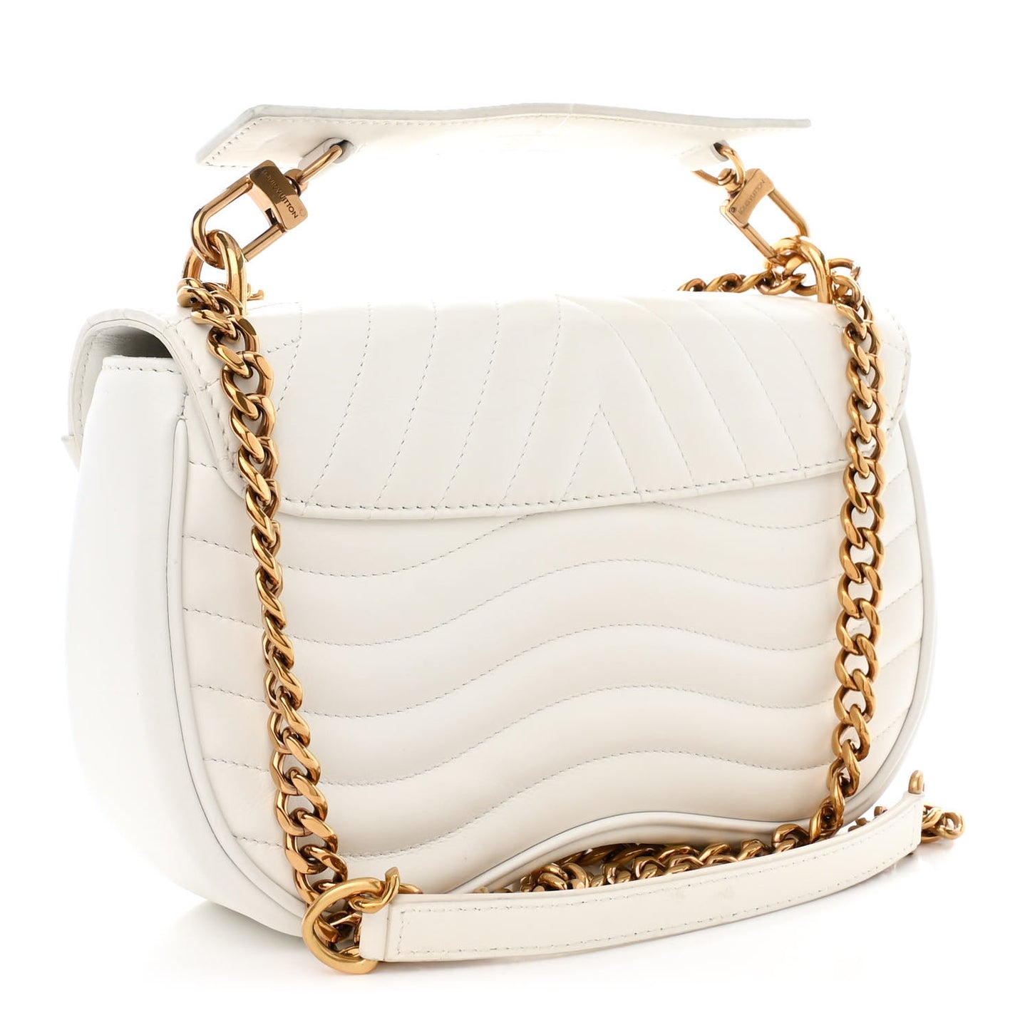 Calfskin New Wave Chain PM White