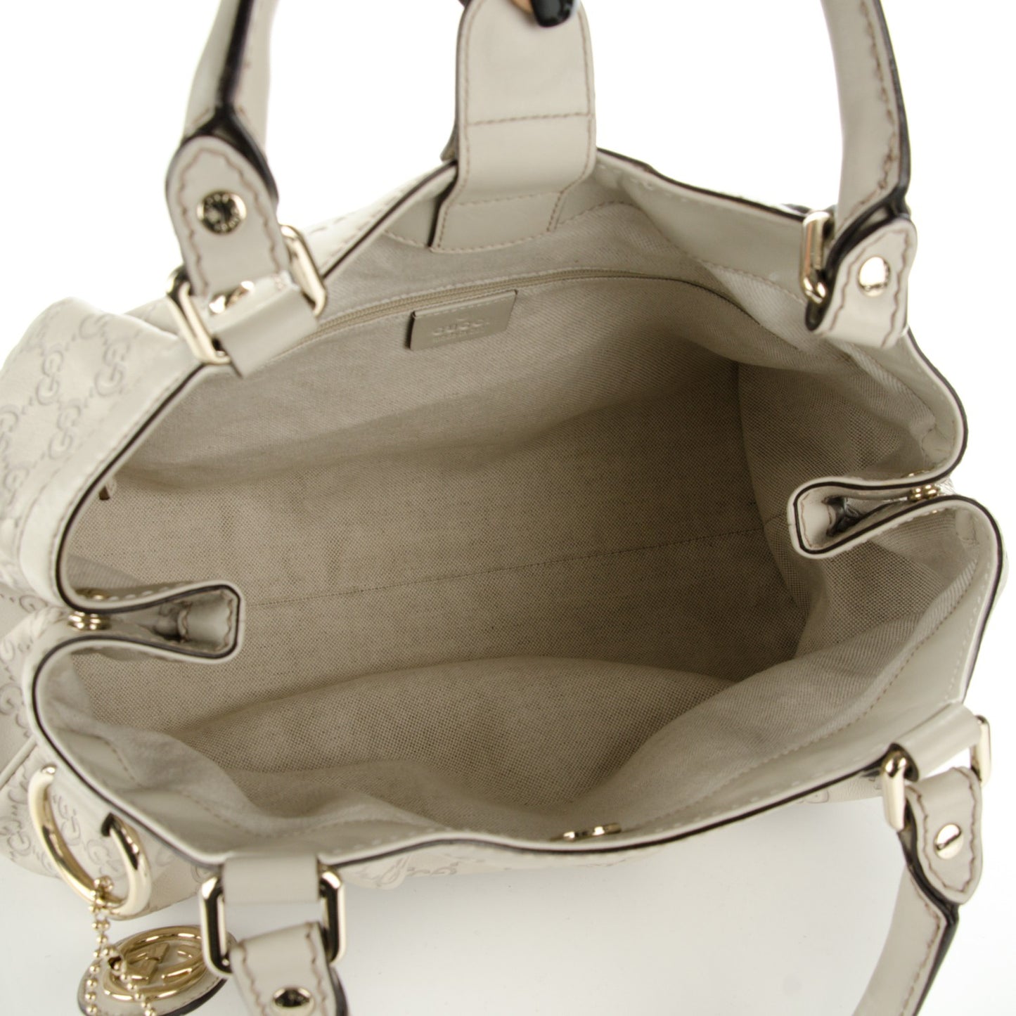 Guccissima Medium Sukey Tote Mystic White