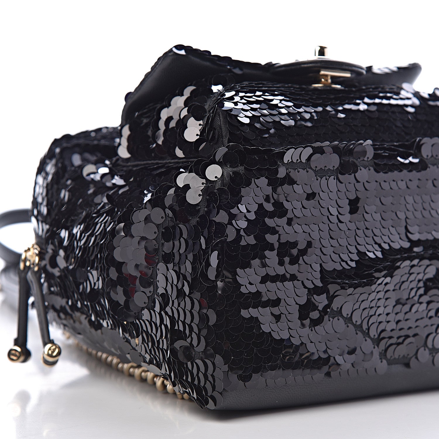 Chanel Sequin Lambskin CC Backpack Black 8 of 10