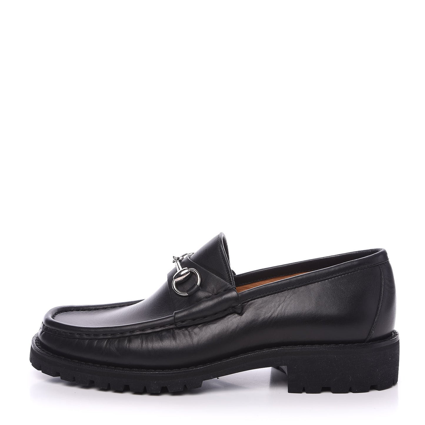 Laredo Calfskin Mens Horsebit Loafers 7 Black