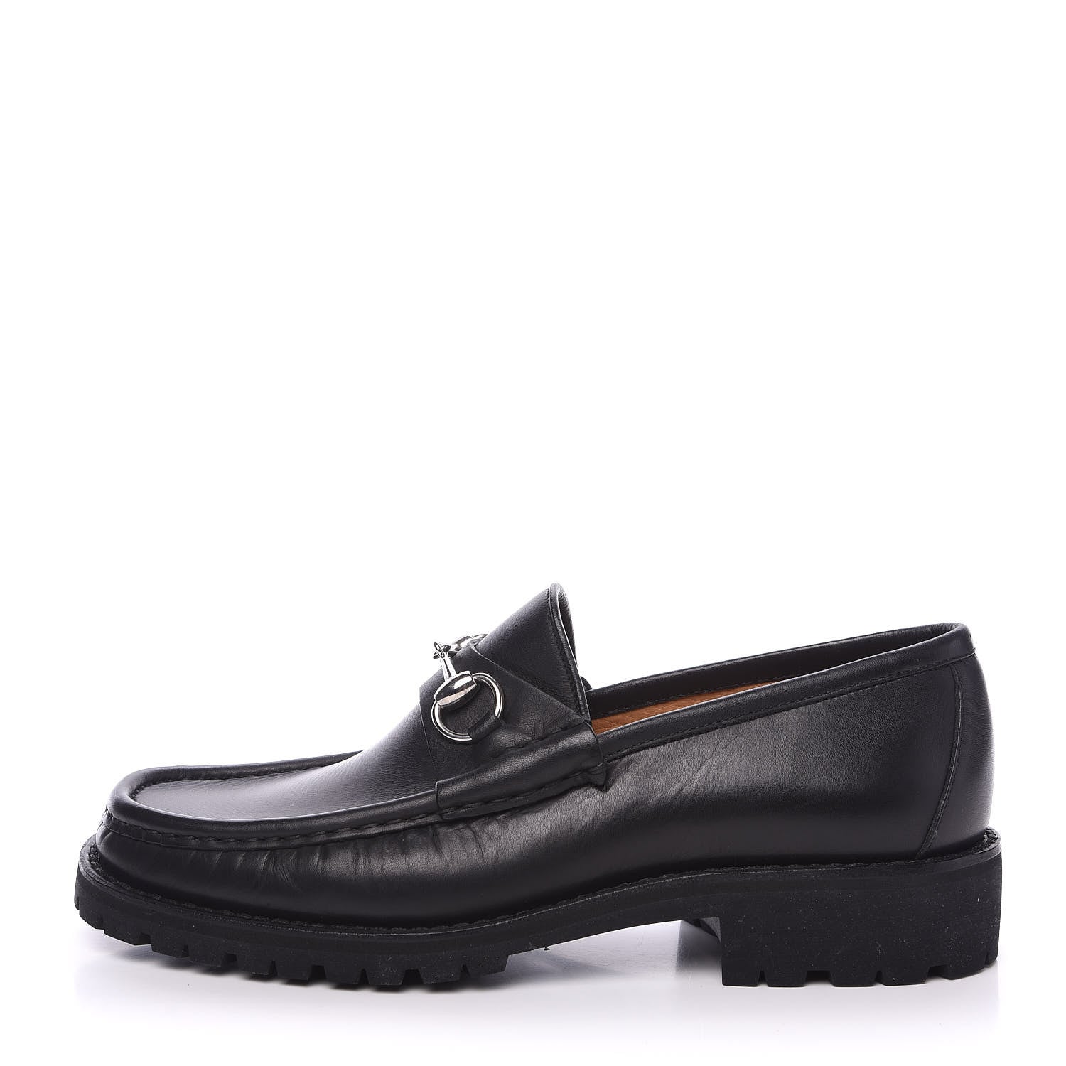 Gucci Laredo Calfskin Mens Horsebit Loafers 7 Black 1 of 10