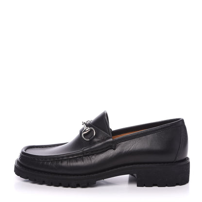 Gucci Laredo Calfskin Mens Horsebit Loafers 7 Black 1 of 10
