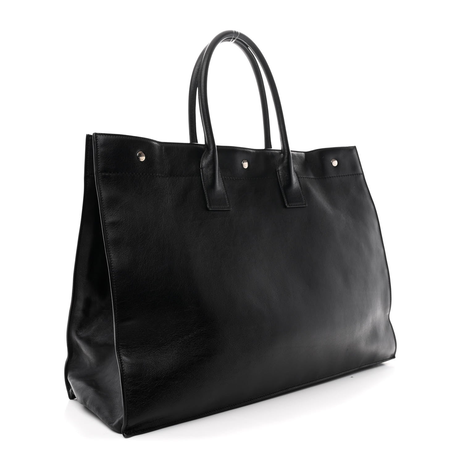 Saint Laurent Vitello Rive Gauche Large Tote Black 3 of 11