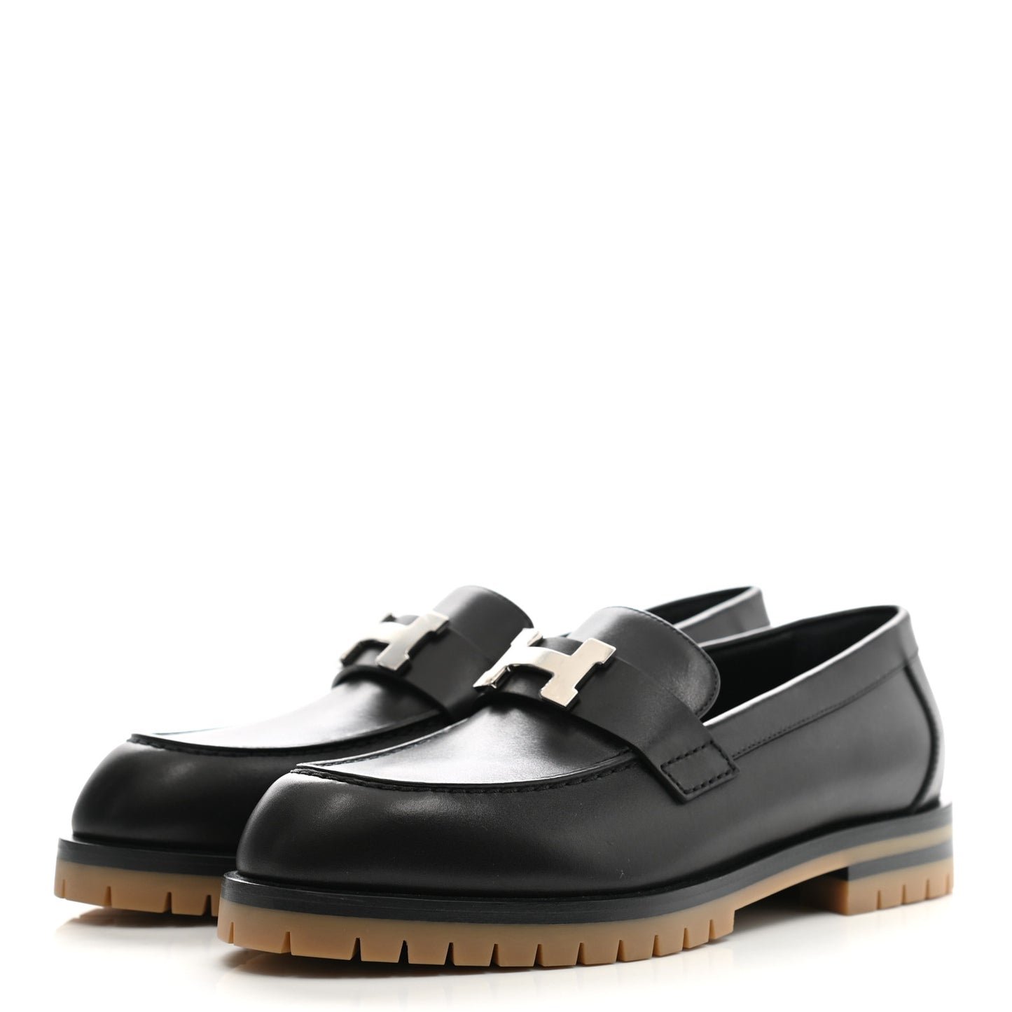 Calfskin Womens Faubourg Loafers 36 Black